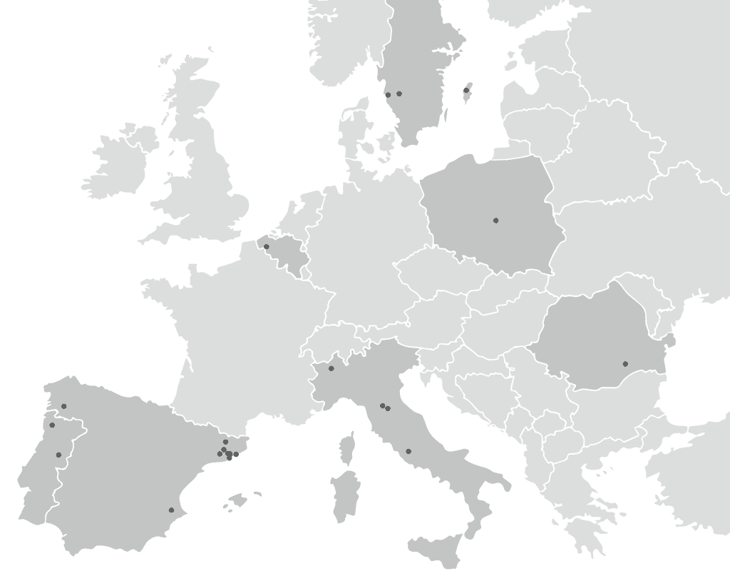 European map of ACTE members
